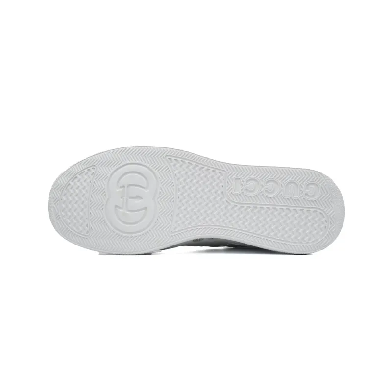 Gucci GG Embossed White Leather (Women's) 670408 1XL10 9014