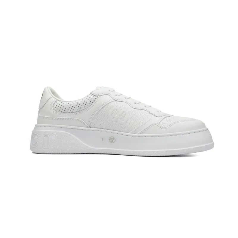 Gucci GG Embossed White Leather (Women's) 670408 1XL10 9014