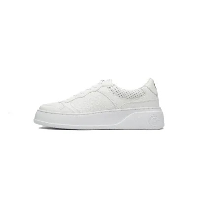 Gucci GG Embossed White Leather (Women's) 670408 1XL10 9014 01
