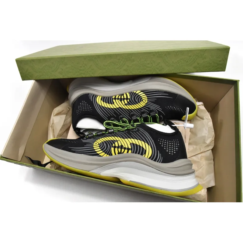 Gucci Run Black Yellow Beige 680938 USM10 8480