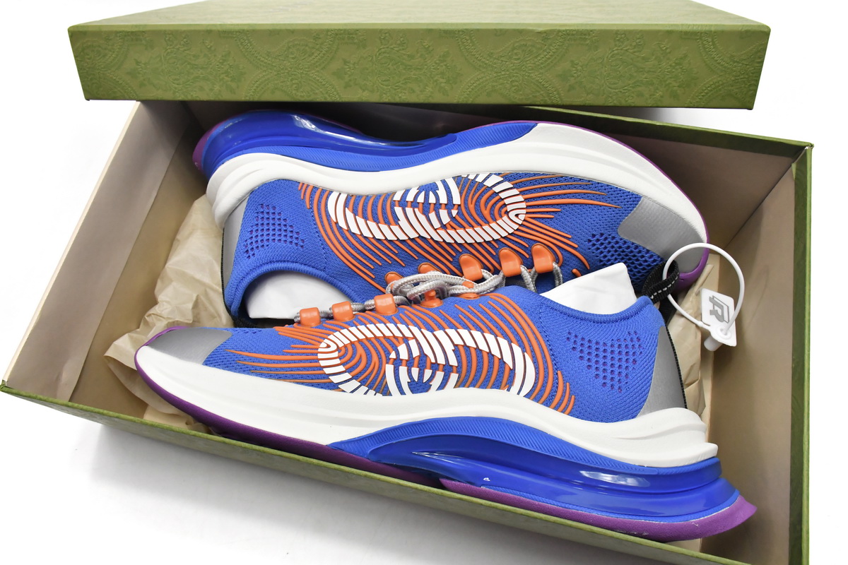 Gucci Run Sneakers White Blue Orange 680893-UFE10-8880