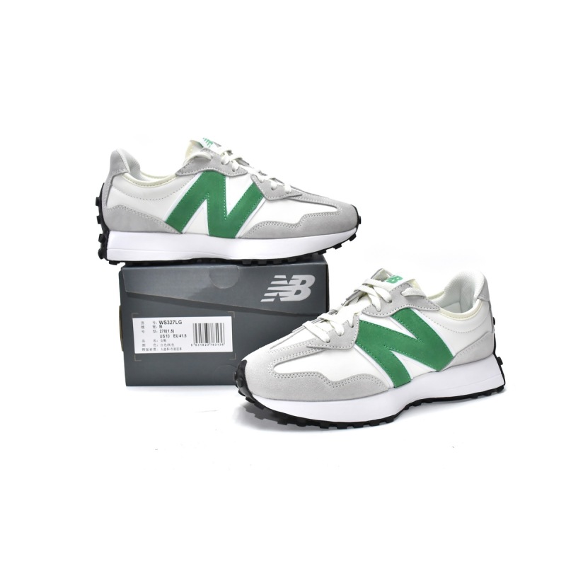 New Balance 327 White Green (Women's)  WS327LG 