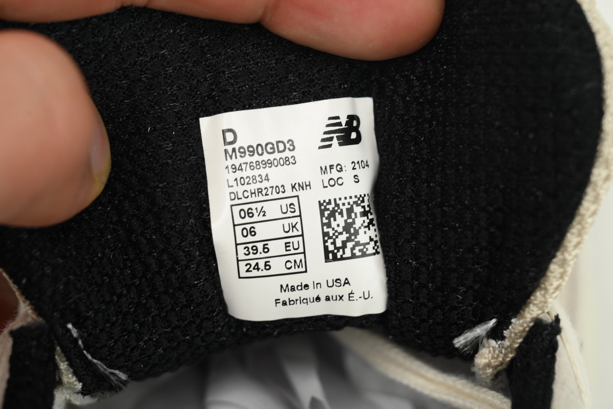 New Balance 990 Black And White Orange M990GD3