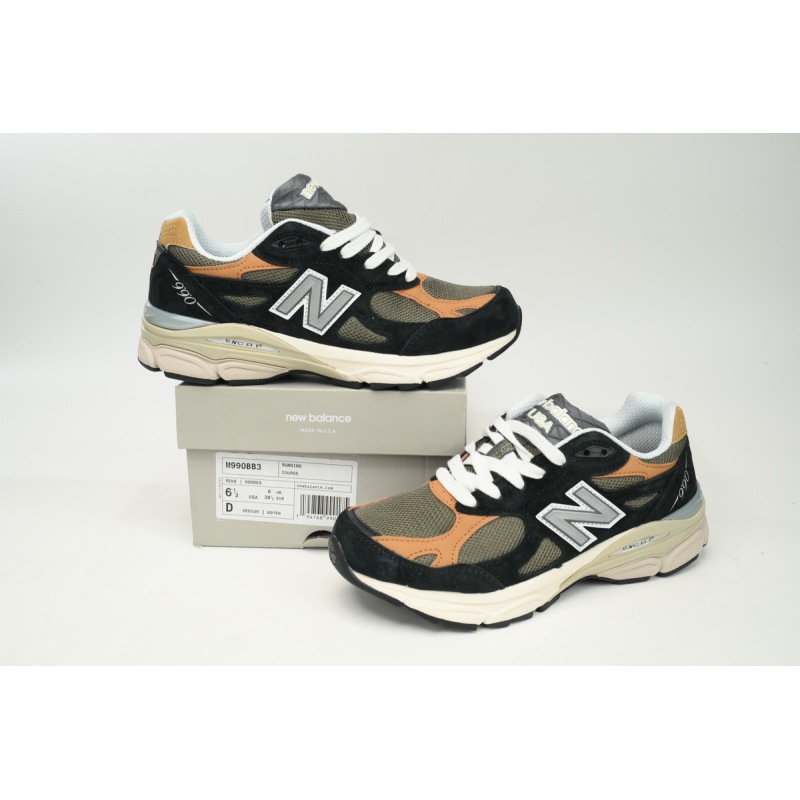 New Balance 990v3 MiUSA Black Tan  M990BB3