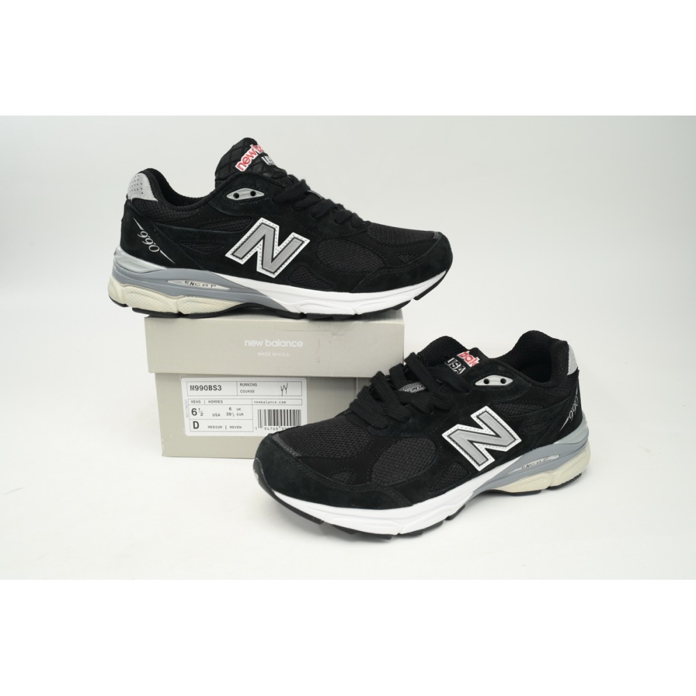New Balance 990v3 MiUSA Black White  M990BS3