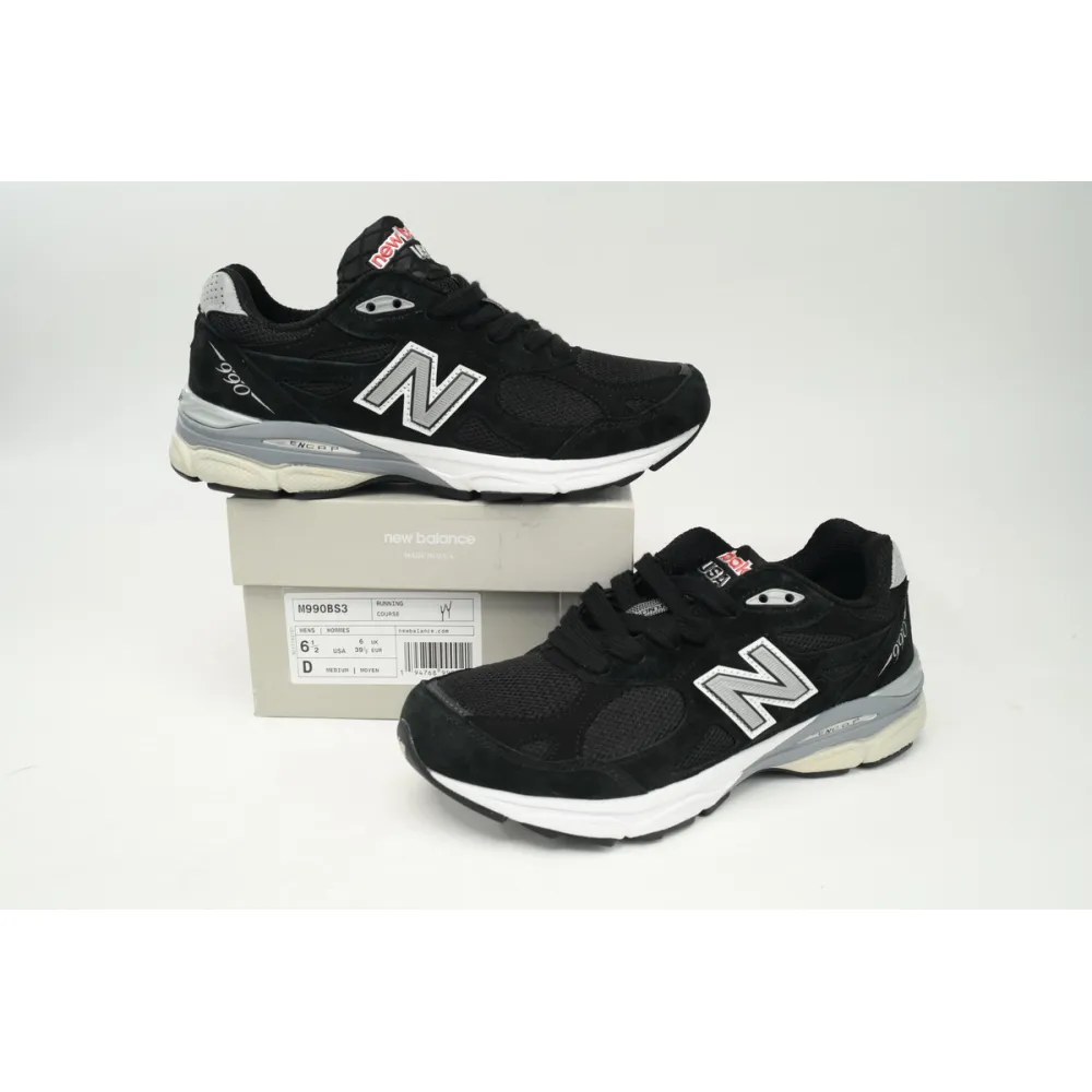 New Balance 990v3 MiUSA Black White  M990BS3