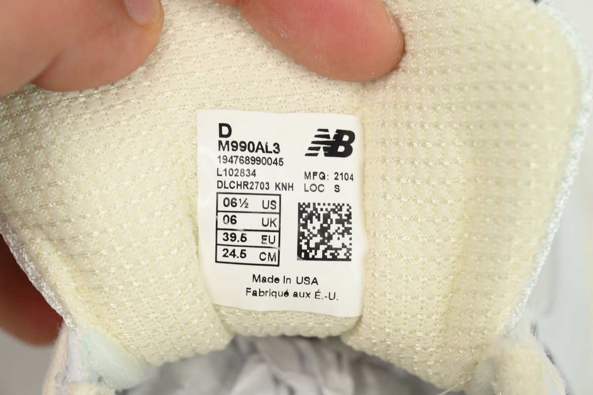 New Balance 990v3 MiUSA Teddy Santis Sea Salt  M990AL3 