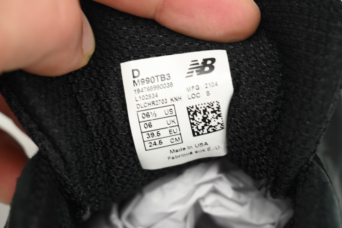 New Balance 990v3 MiUSA Total Black M990TB3 