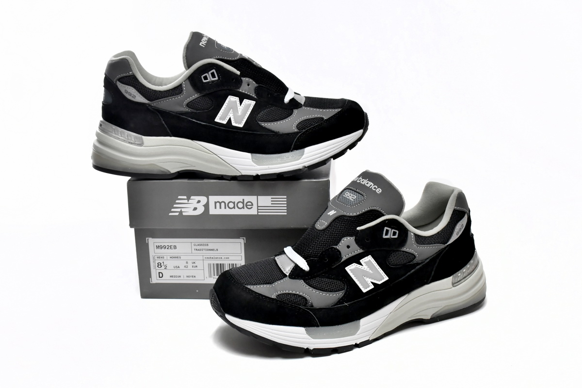 New Balance 992 Black Grey Suede M992EB