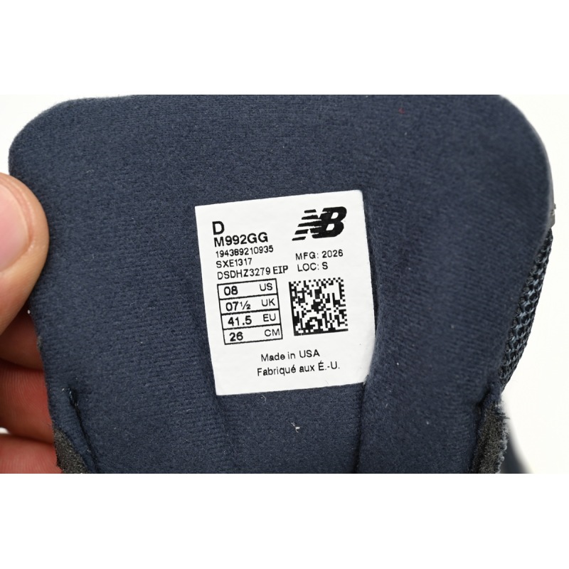 New Balance 992 Navy Grey  M992GG