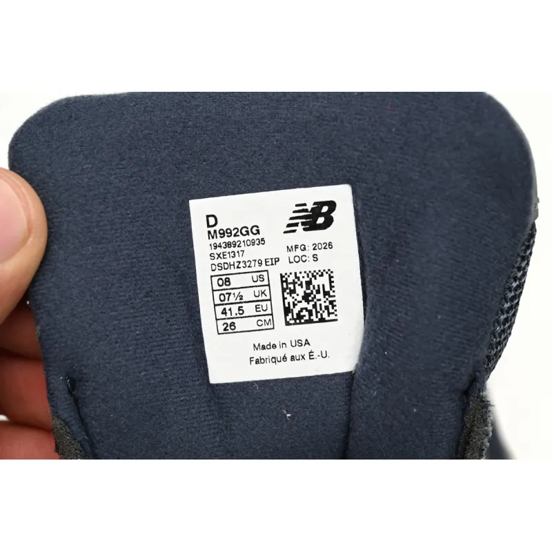 New Balance 992 Navy Grey  M992GG