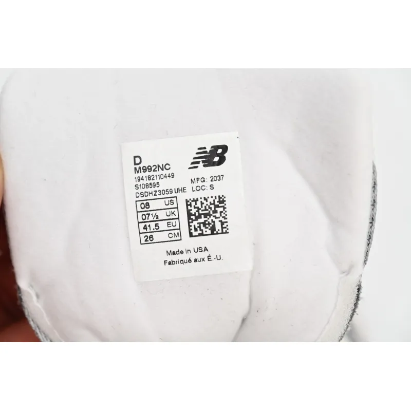 New Balance 992 White Silver Nimbus Cloud  M992Nc
