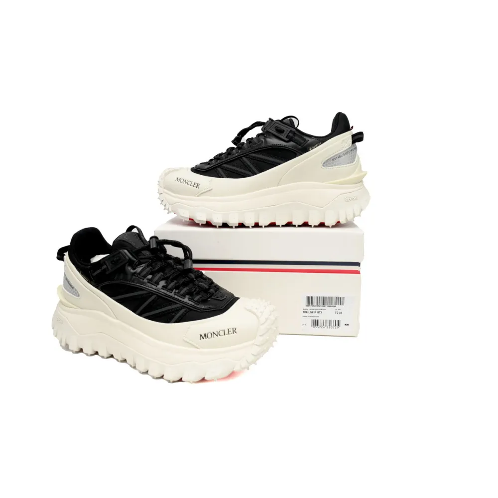  Moncler Trailgrip Leather Black And White  I209B 4M00230 M2058 