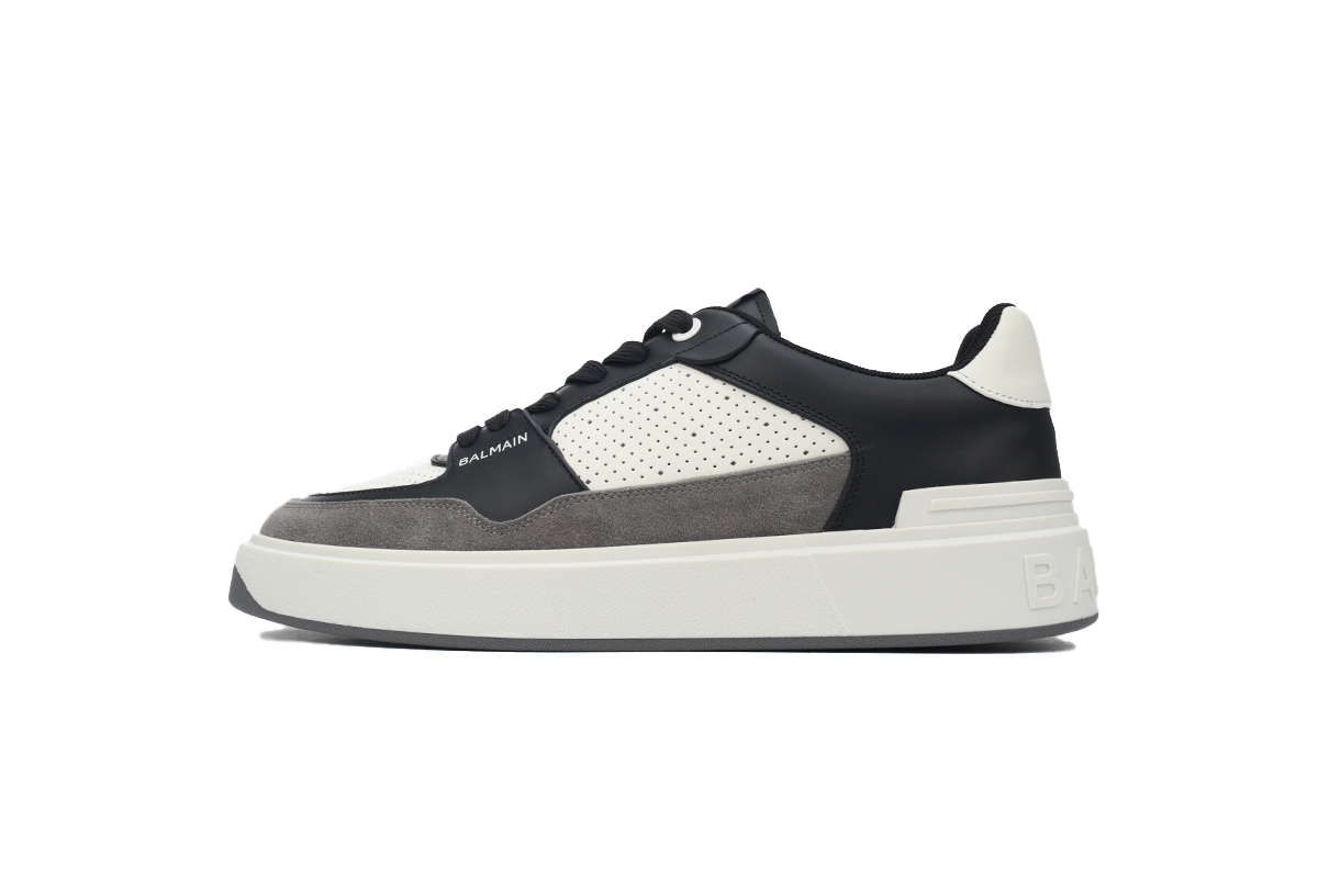 Balmain B-Court Low-Top Black  Brown