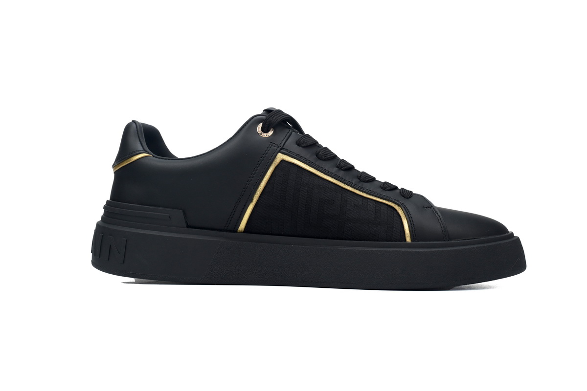 Balmain B-Court Low-Top Black Gold