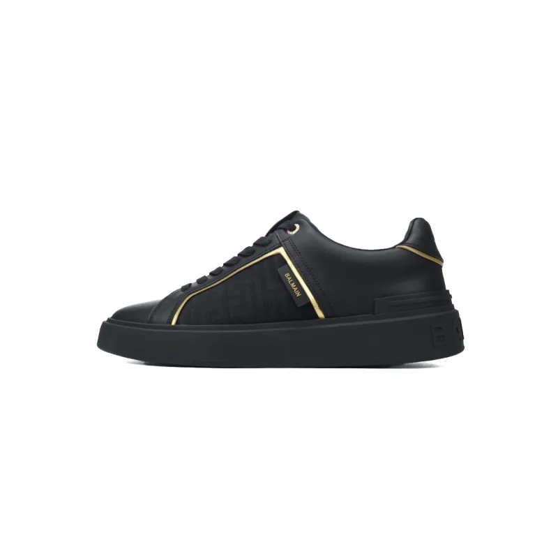 Balmain B-Court Low-Top Black Gold