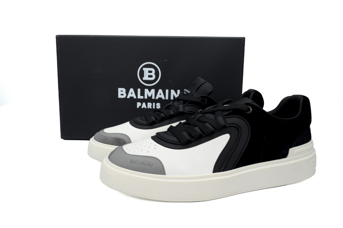 Balmain B-Court Low-Top Black White