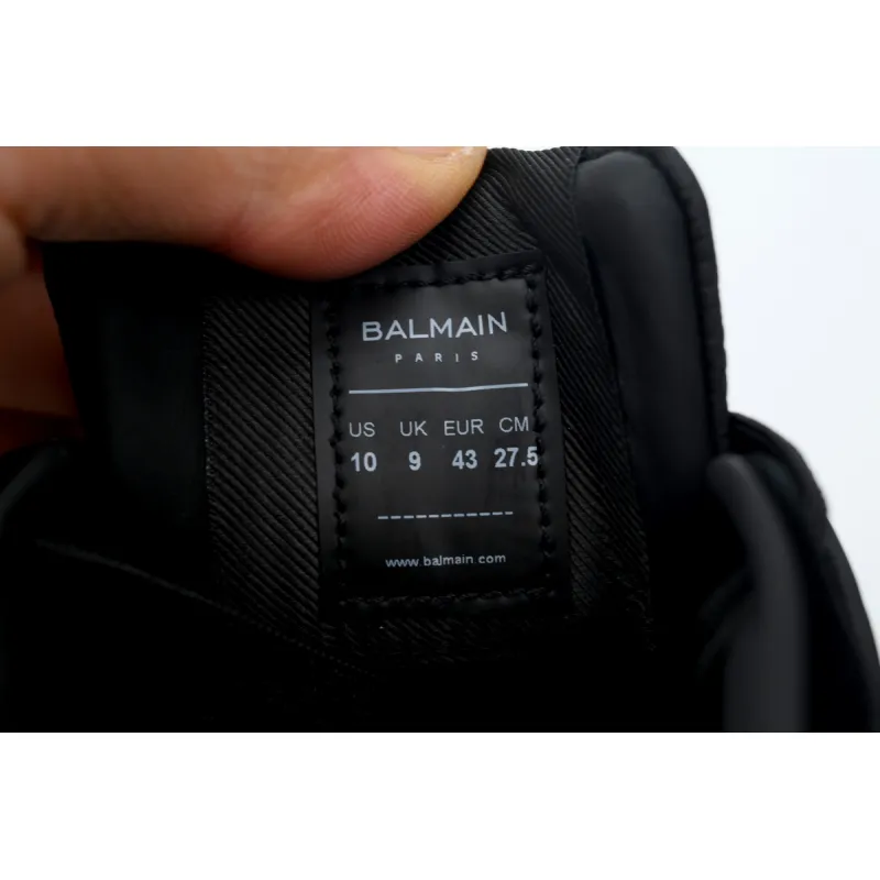 Balmain B-Court Low-Top Black White