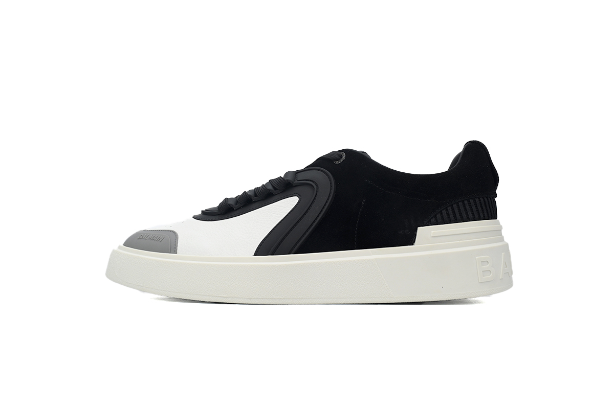 Balmain B-Court Low-Top Black White