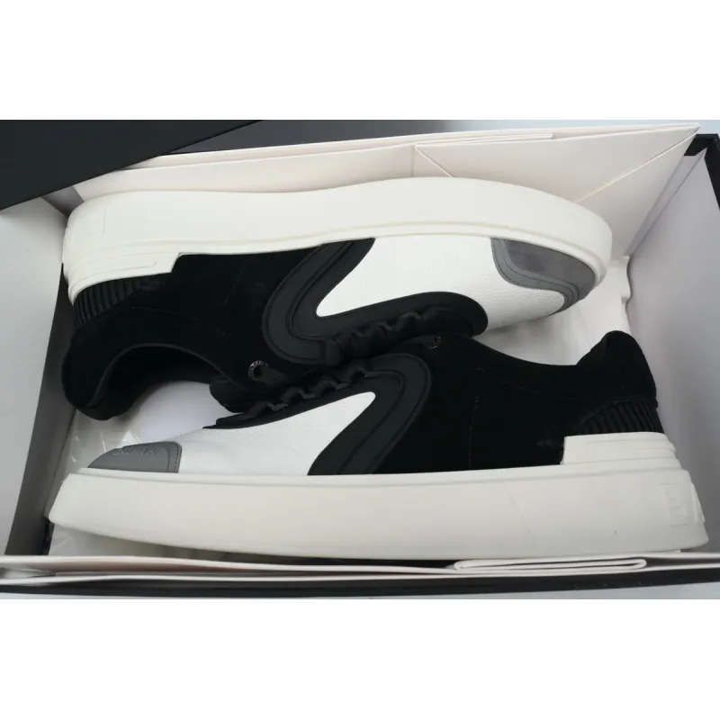 Balmain B-Court Low-Top Black White