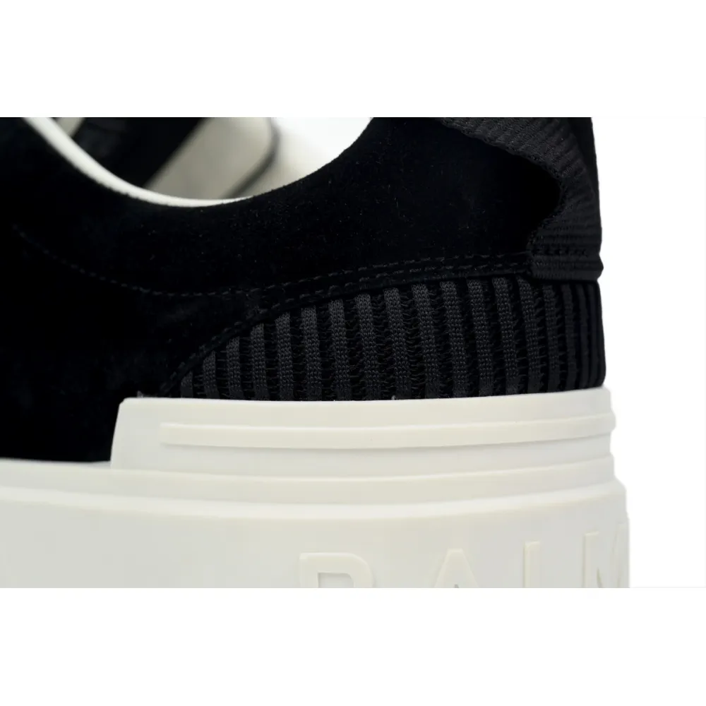 Balmain B-Court Low-Top Pattern Black White