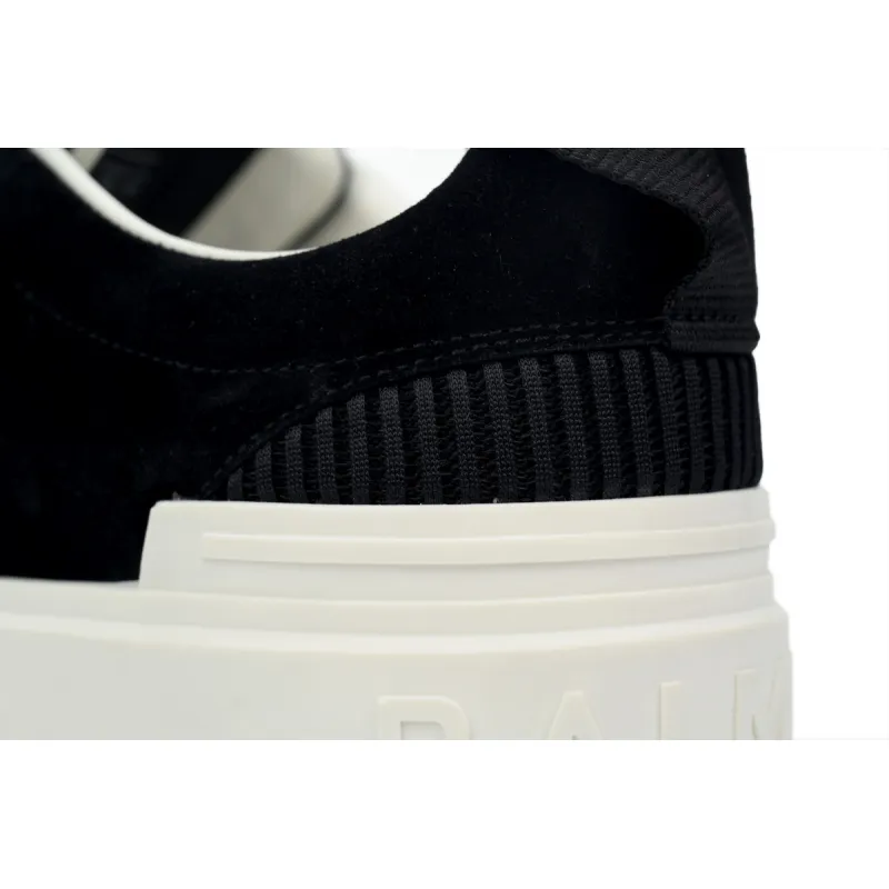 Balmain B-Court Low-Top Pattern Black White