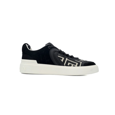 Balmain B-Court Low-Top Pattern Black White 02