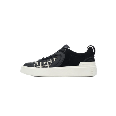 Balmain B-Court Low-Top Pattern Black White 01