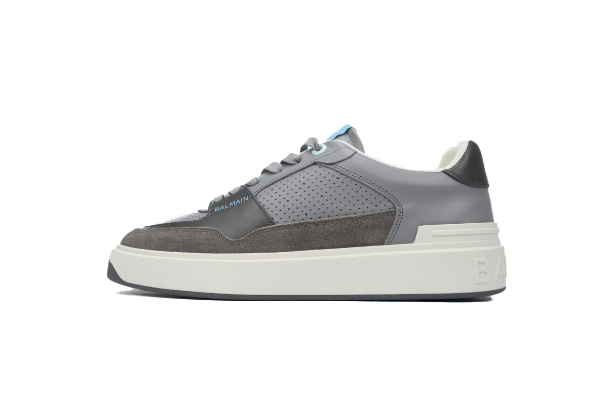 Balmain B-Court Low-Top Gray Brown