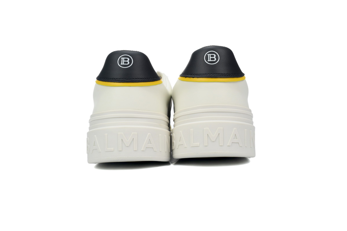 Balmain B-Court Low-Top Pattern White Yellow