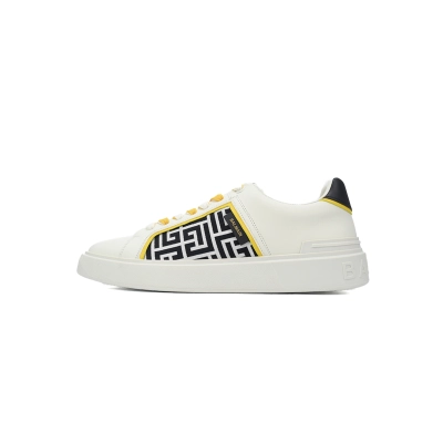 Balmain B-Court Low-Top Pattern White Yellow 01