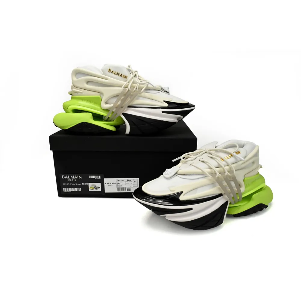 Balmain Unicorn Low-Top White Yellow YM1VJ309KNES