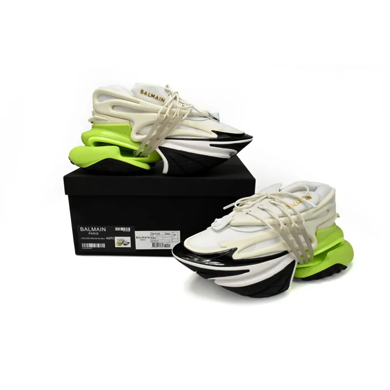 Balmain Unicorn Low-Top White Yellow YM1VJ309KNES