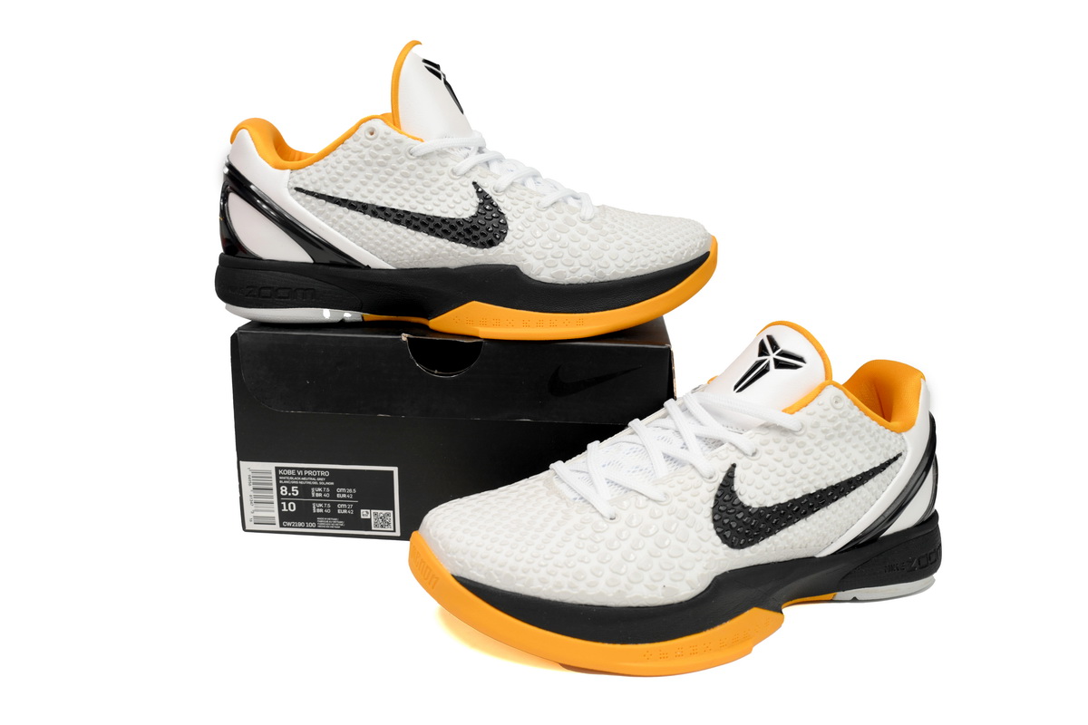 Kobe 6 Protro Playoff Pack White Del Sol CW2190-100