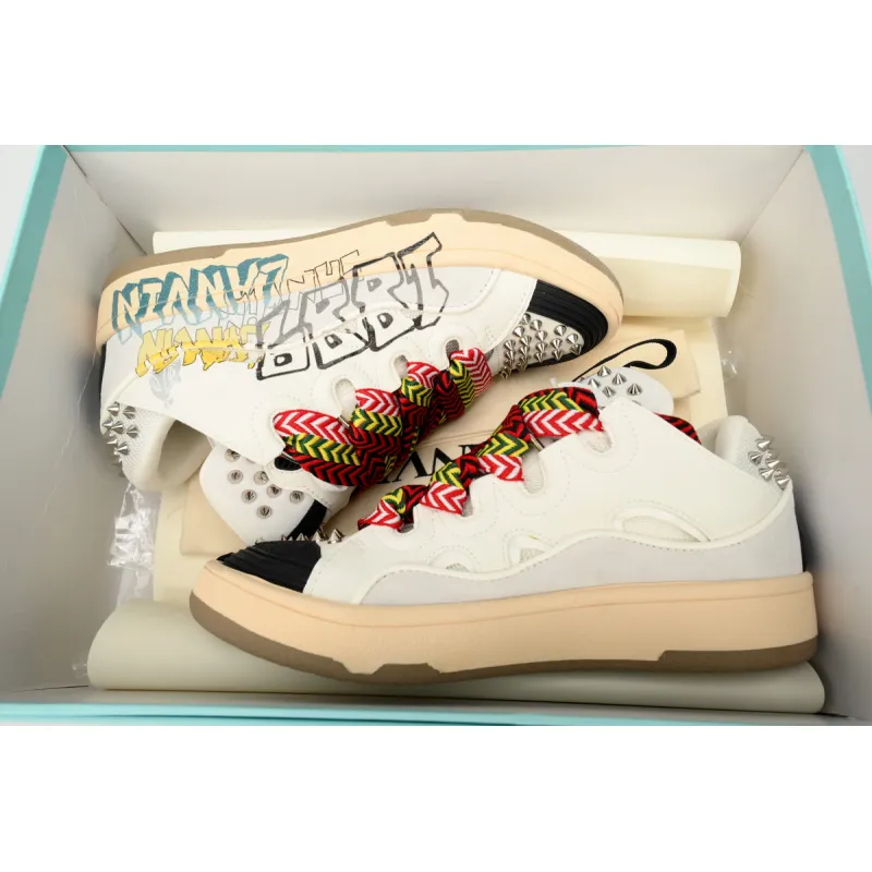 Lanvin Curb Sneaker Graffiti FM-SKRK11-STUD-P22-00M2