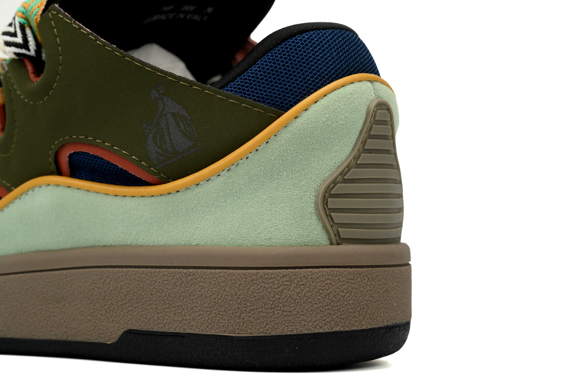 Lanvin Curb Sneaker Ladies Brown Green