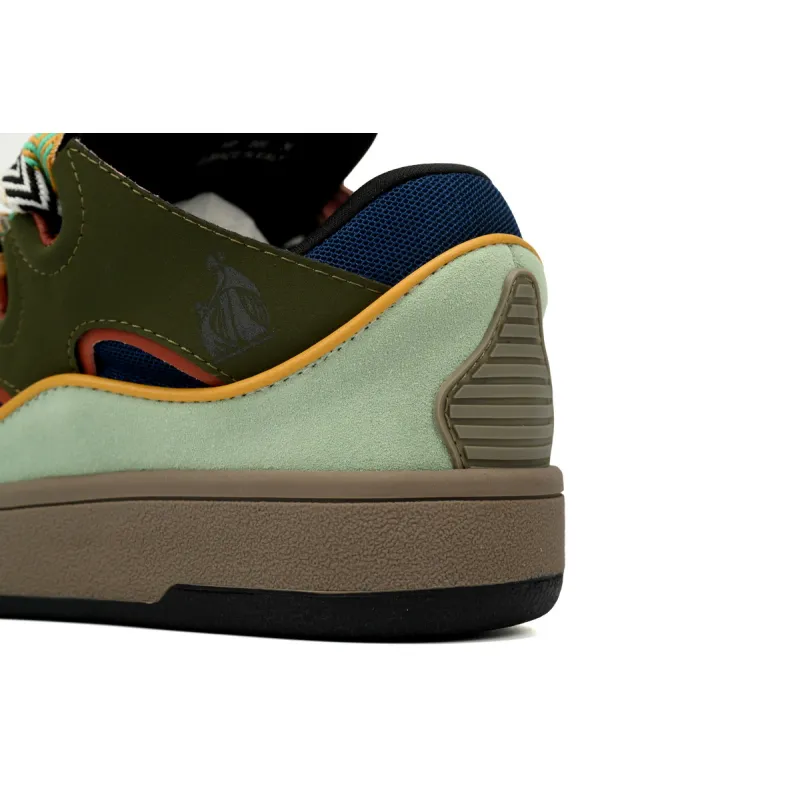 Lanvin Curb Sneaker Ladies Brown Green