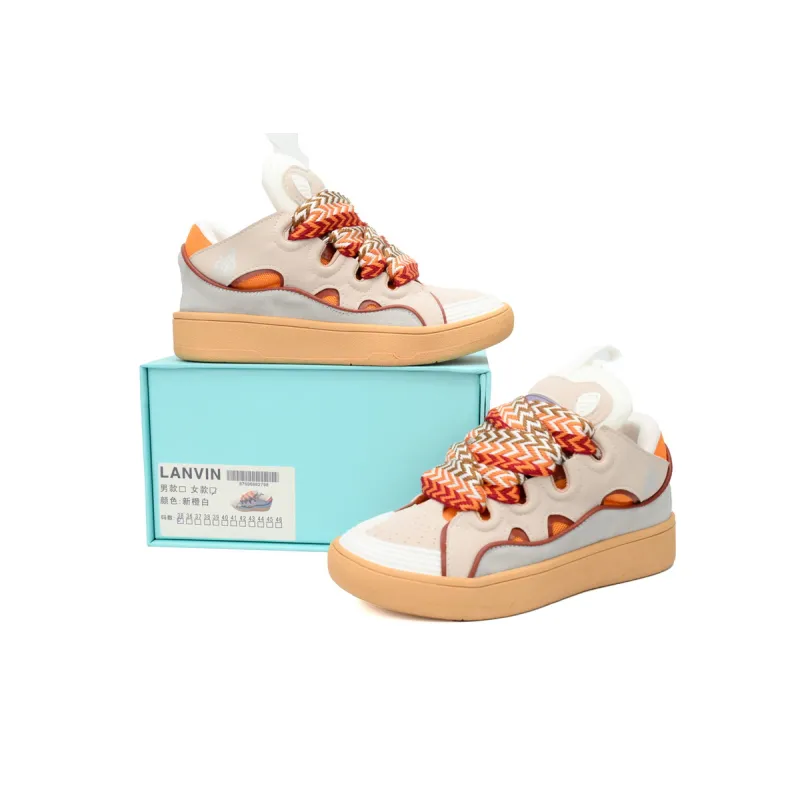 Lanvin Curb Sneaker White Gray Powder 