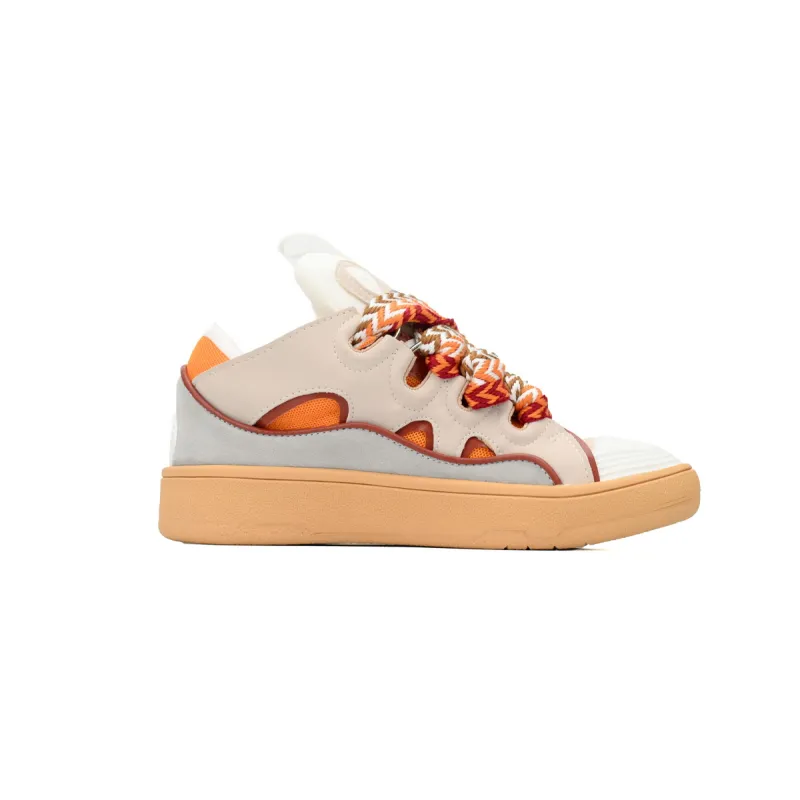 Lanvin Curb Sneaker White Gray Powder 