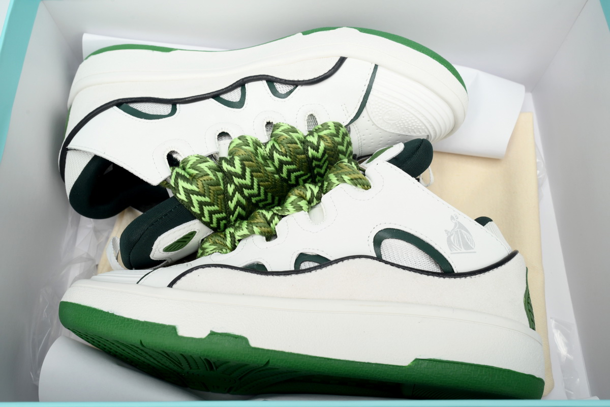 Lanvin Curb Sneaker White Green