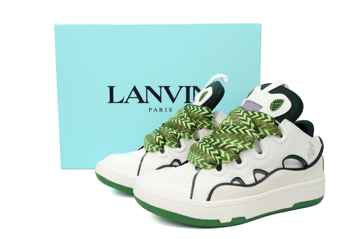 Lanvin Curb Sneaker White Green