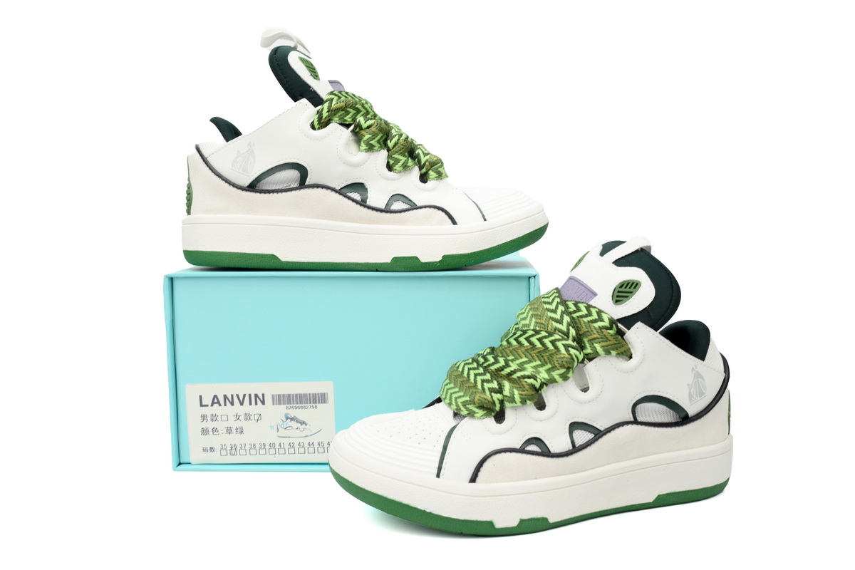 Lanvin Curb Sneaker White Green