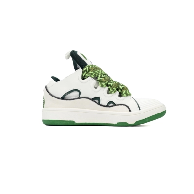 Lanvin Curb Sneaker White Green 02
