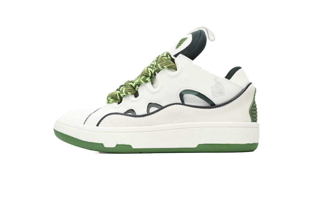 Lanvin Curb Sneaker White Green