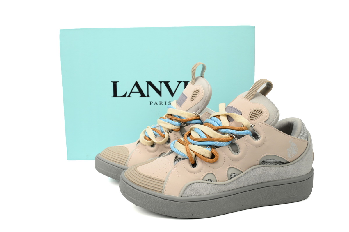 Lanvin Curb Sneaker White Ladies Pink