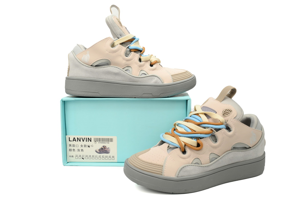 Lanvin Curb Sneaker White Ladies Pink