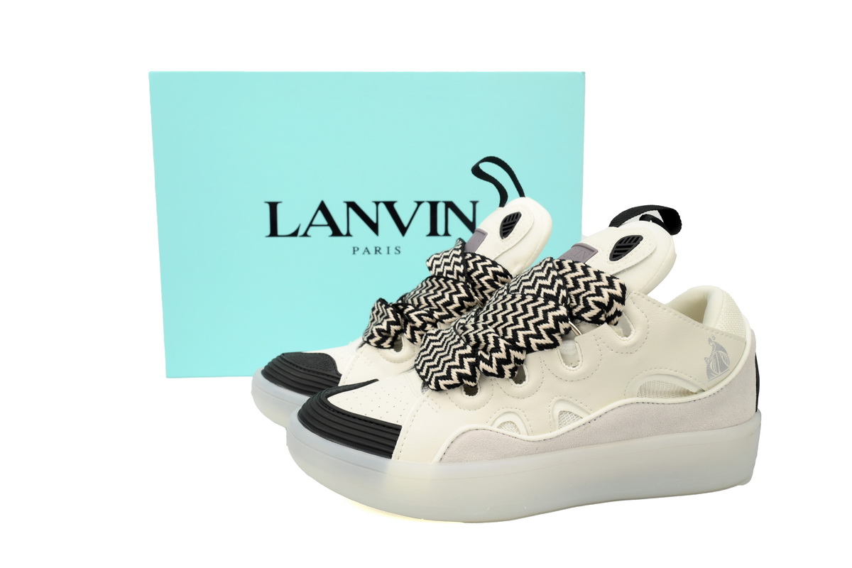 Lanvin Leather Curb Sneaker White FMSKRK11TRFFH2200