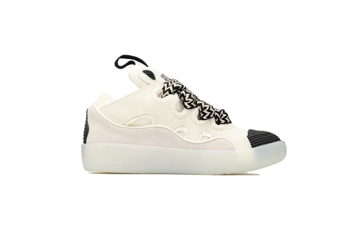 Lanvin Leather Curb Sneaker White FMSKRK11TRFFH2200