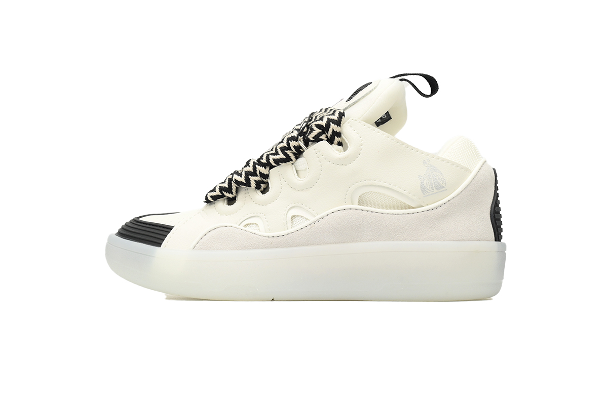 Lanvin Leather Curb Sneaker White FMSKRK11TRFFH2200