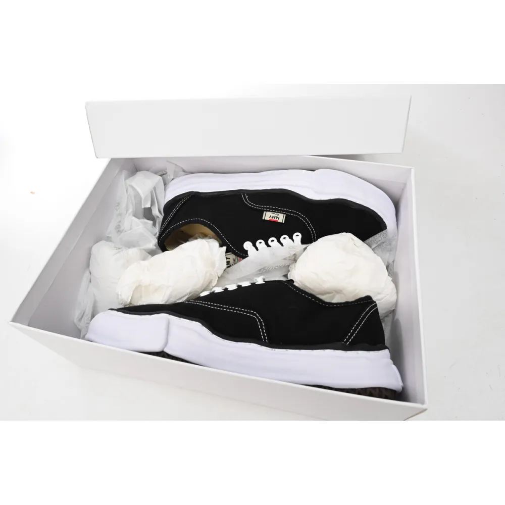 Maison Mihara Yasuhiro Baker OG Sole Canvas Low Black A02FW704